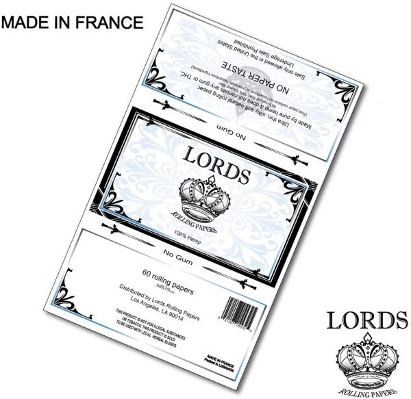 Lords-Rolling-Papers,-100%-Organic-Rolling-Papers---4-BOOKLETS-72-Papers-per-Booklet-(No-Gum) Lords Rolling Papers, 100% Organic Rolling Papers - 4 BOOKLETS 72 Papers per Booklet (No Gum)