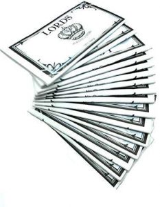 Lords rolling papers 18 Booklets Organic/Natural Unrefined No Gum Rolling Papers (72 Leaves/Papers in Pack)