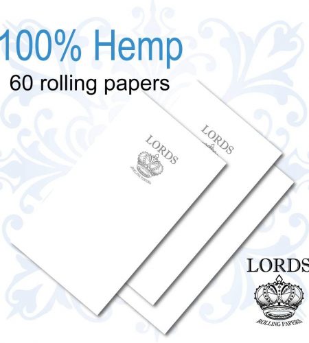 Lords Rolling Papers, 100% Organic Rolling Papers - 4 BOOKLETS 72 Papers per Booklet (No Gum)